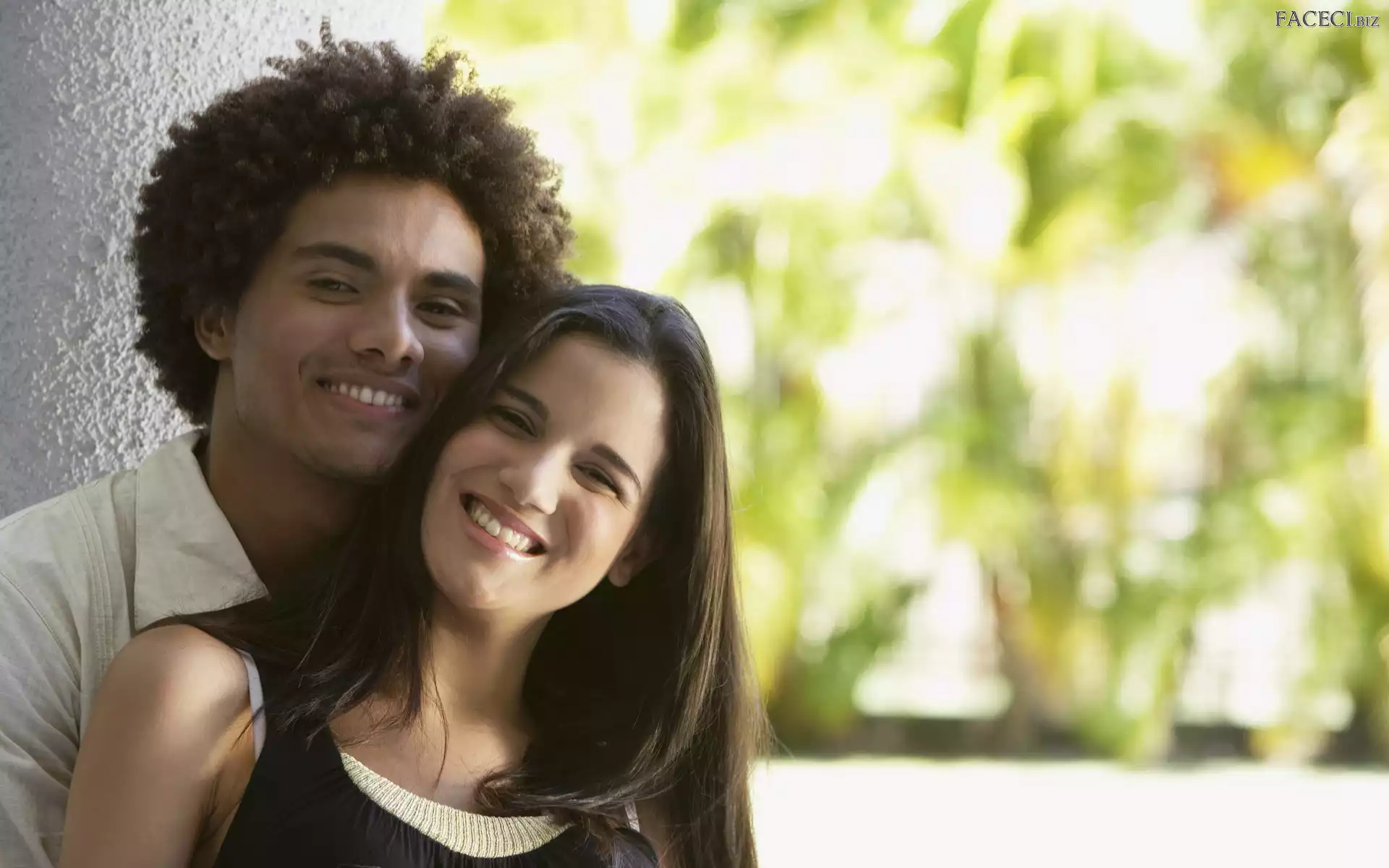 Miłość, Uśmiech, Ciemnoskóry, Para, Mężczyzna