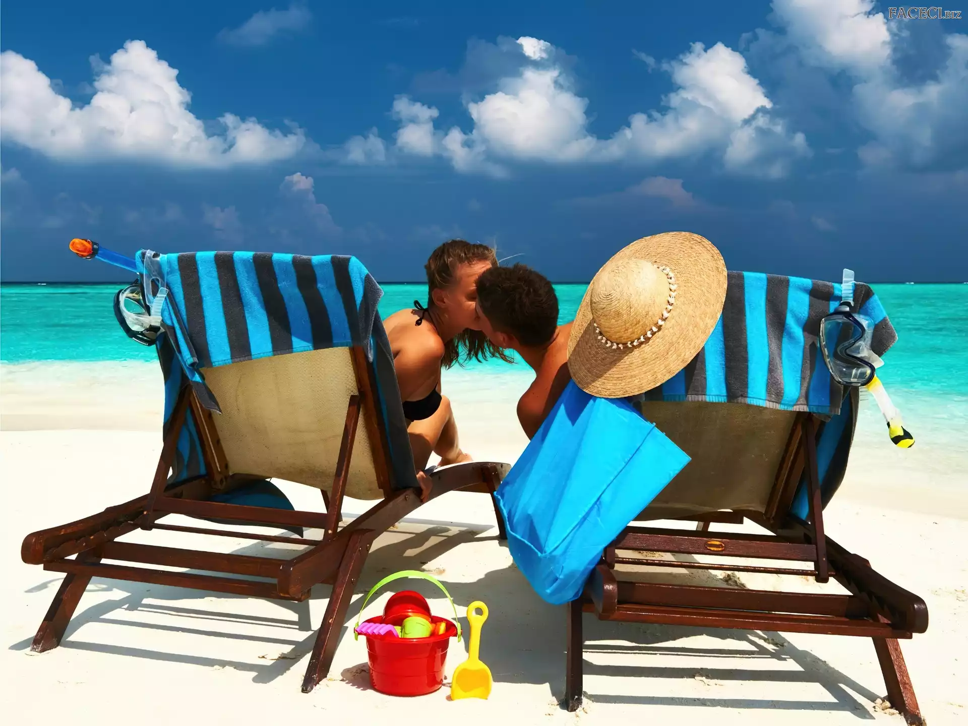 Morze, Tropiki, Plaża, Wczasowicze